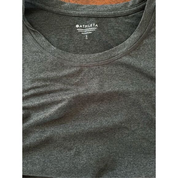 NWOT SZ L Athleta Relaxed Sleeveless Tank in Charcoal Heather Gray - Picture 2 of 2